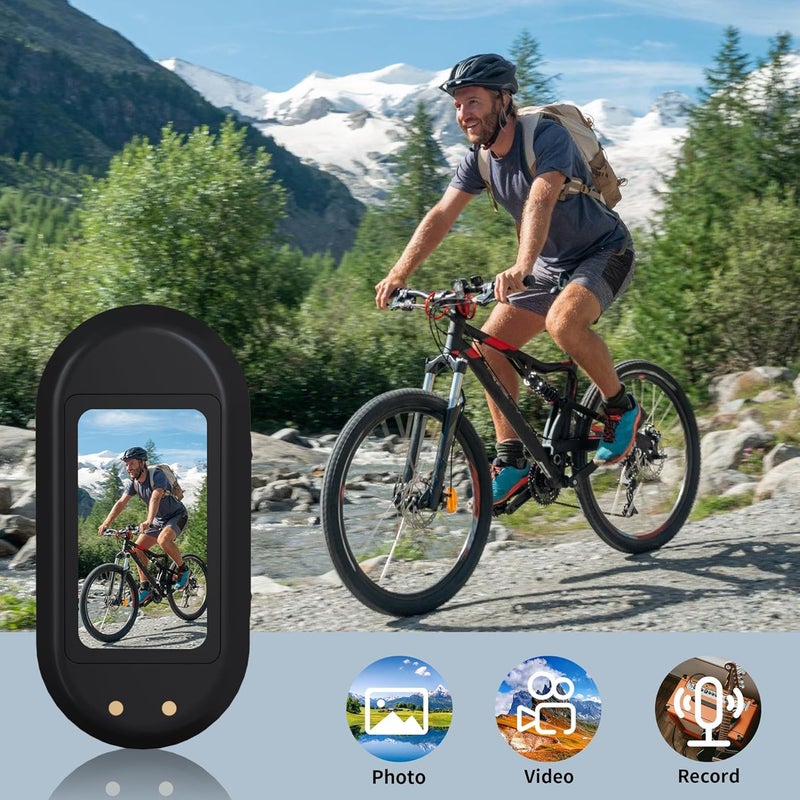 Lenane 2.7K Mini Body Camera,Thumb Size Wearable Body Cam with Screen, Magnetic Portable Action Camera Mount with 32GB Card, Hands-Free POV Recorder, Portable Sports Cameras for Work,Cycling,Travel and Pet - Image 4